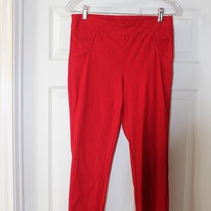 Women's Red Career Ankle Slacks!
